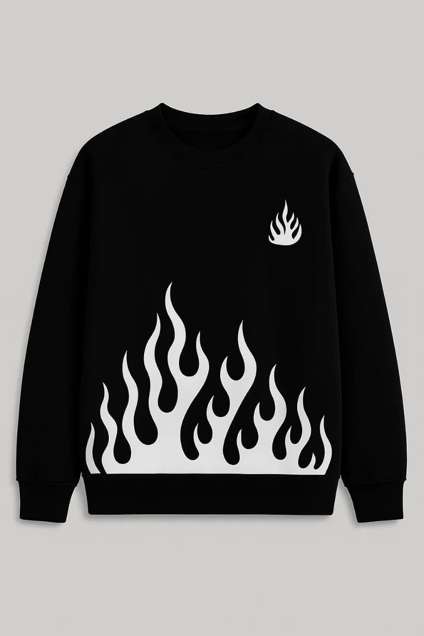 2 Pcs Men's Fleece Printed Sweatshirt Track Suit