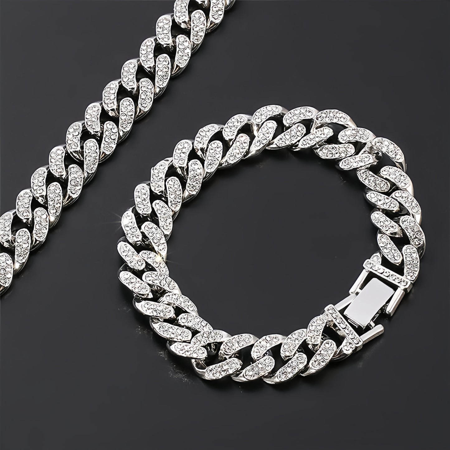 Luxury Silver Bracelet for Men – Stylish Boys Bracelet | Iced Out Cuban Link Chain