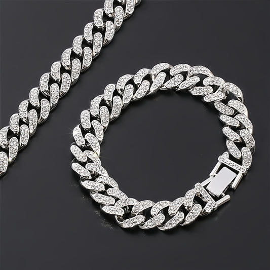 Luxury Silver Bracelet for Men – Stylish Boys Bracelet | Iced Out Cuban Link Chain