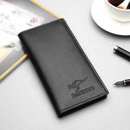 Branded Leather Long Card Wallet for Men - Slim Wallet
