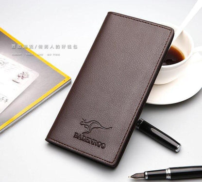 Branded Leather Long Card Wallet for Men - Slim Wallet
