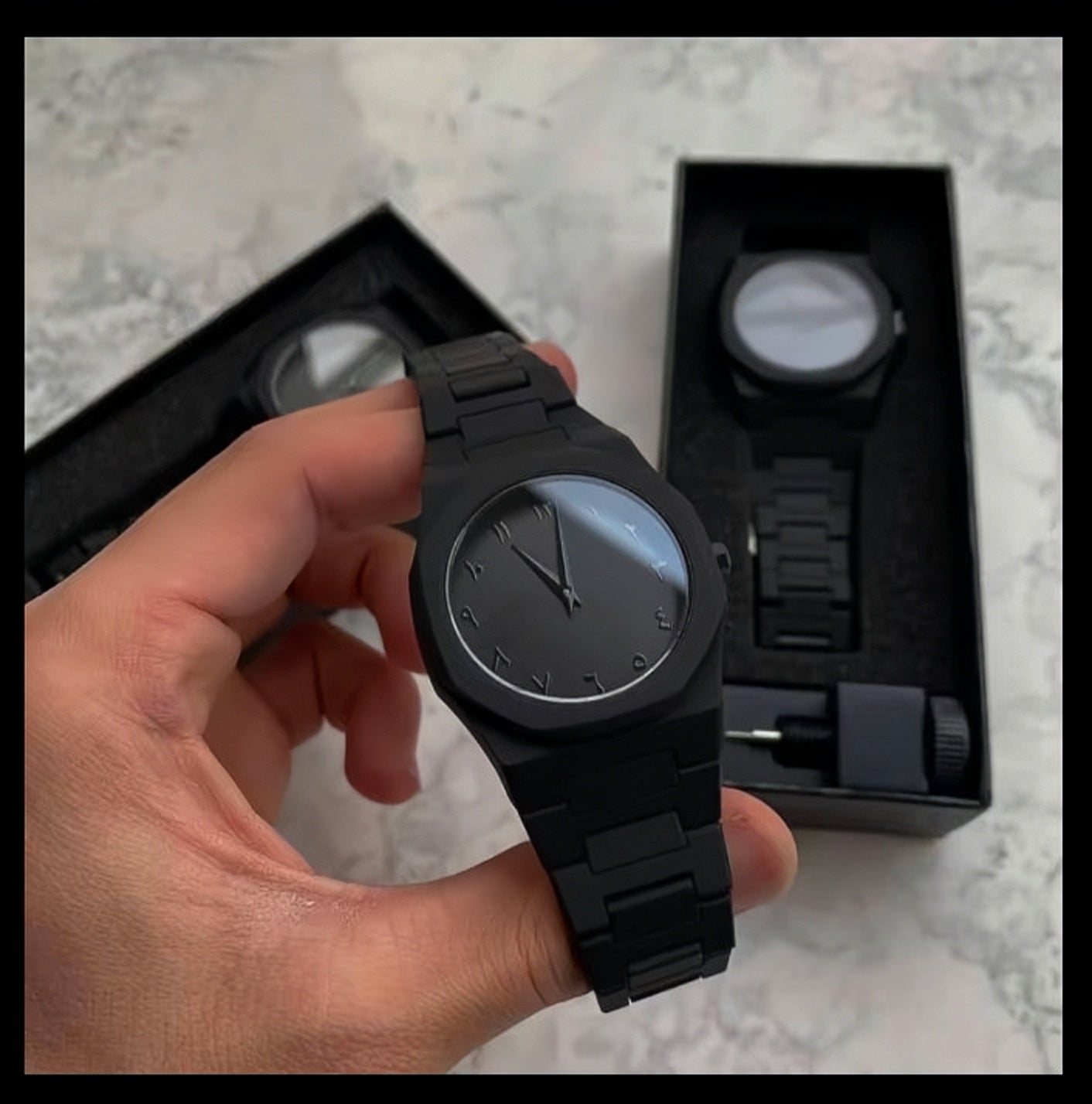 Arabic Luxury Black Watch for Men