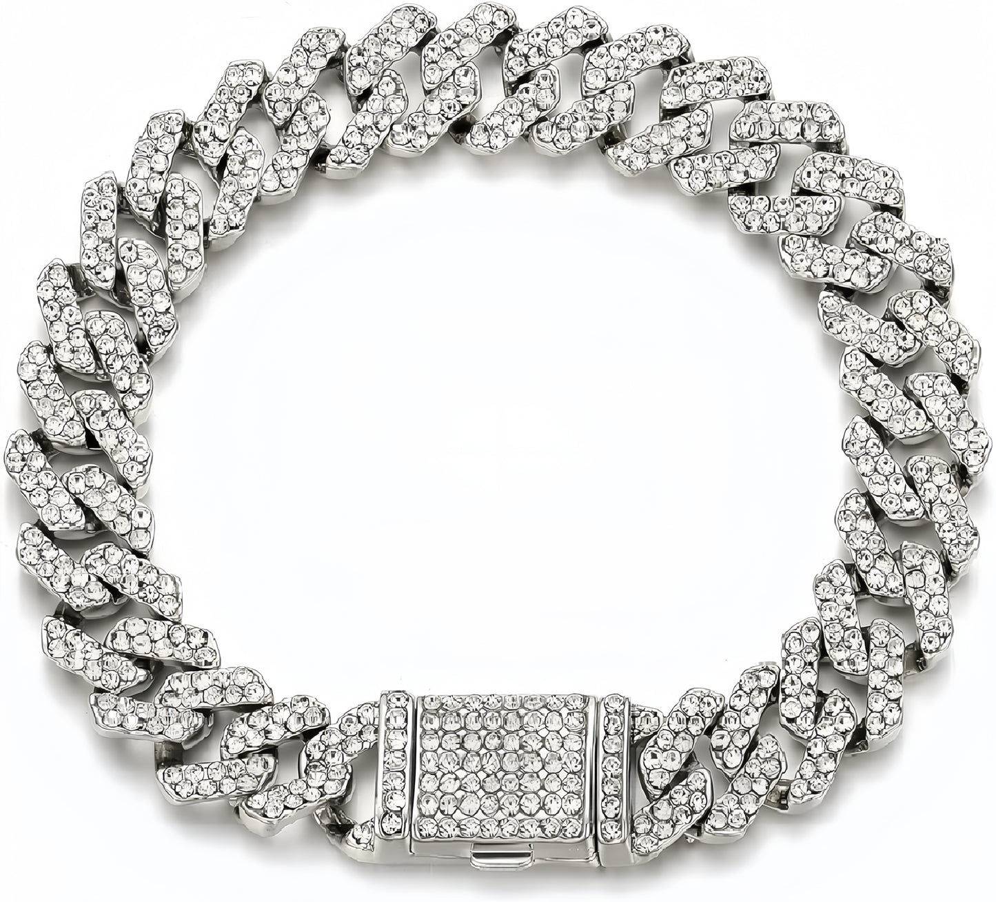 Luxury Silver Bracelet for Men – Stylish Boys Bracelet | Iced Out Cuban Link Chain